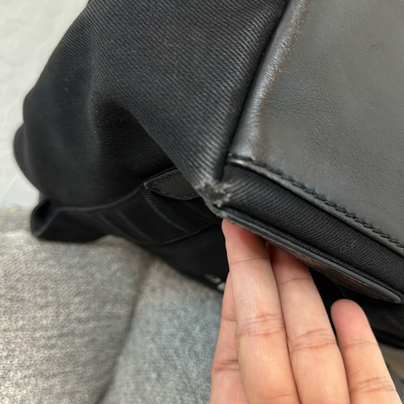 Balenciaga Cabas Black Denim/Leather Tote Bag with pouch - Picture 7 of 16